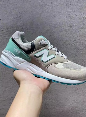 秋冬新款580真皮NB男鞋外贸撤柜鞋复古运动慢跑鞋休闲学生老爹鞋