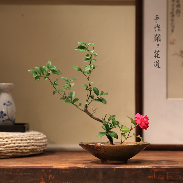 日式花道插花组合套装禅意插花摆件小原流居家花道送礼礼盒单套装