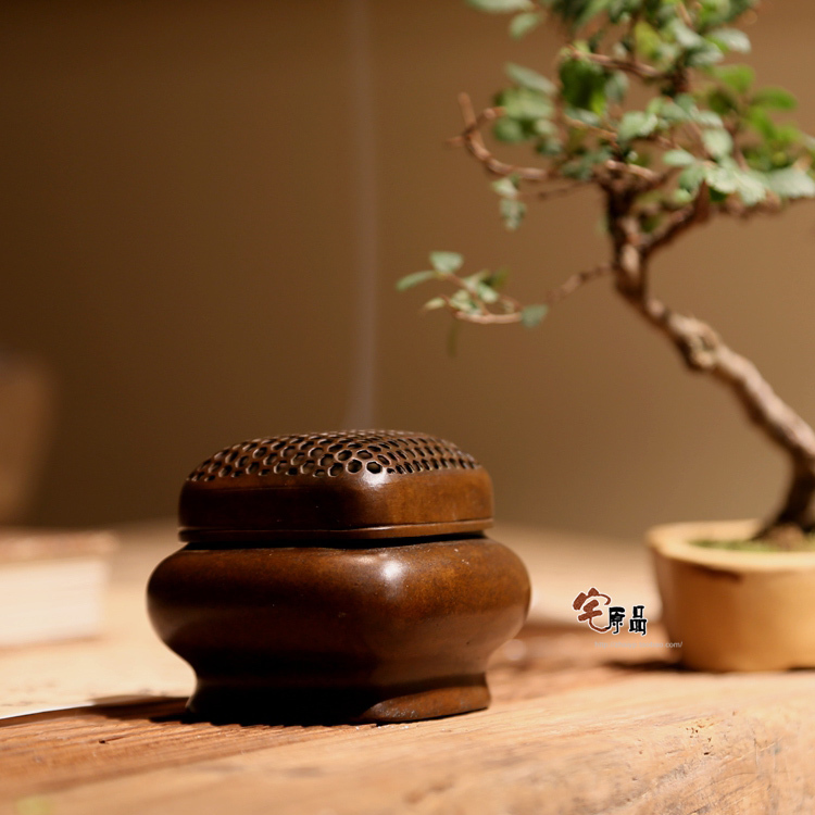 小四方纯铜手炉中式古典香薰炉