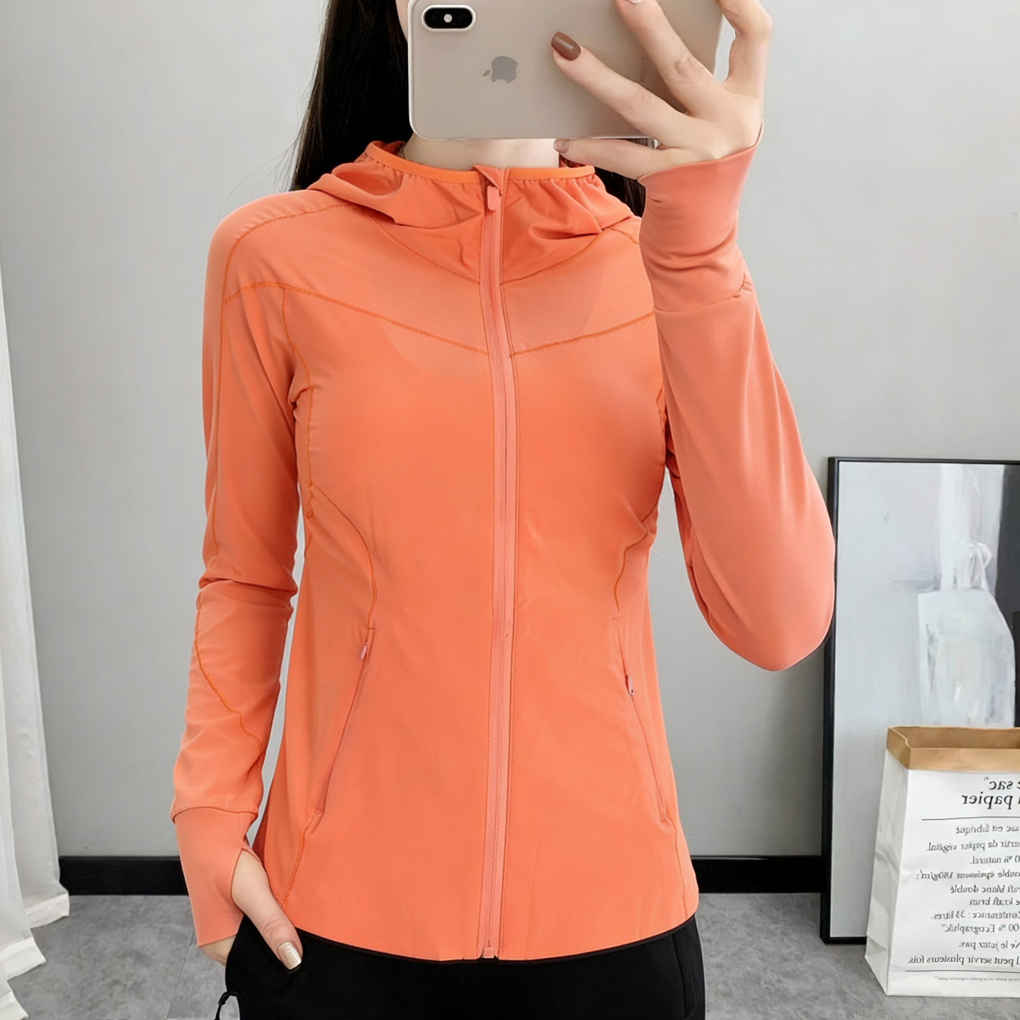 2026春夏户外防晒衣女修身运动风衣徒步登山跑步健身速干长袖外套