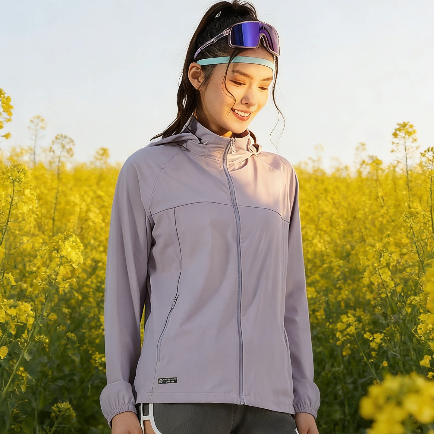 2026新款户外防晒衣女运动风衣连帽速干长袖跑步徒步登山骑行外套