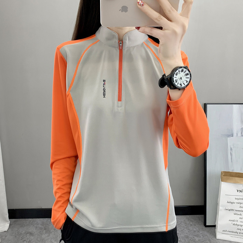 拼色显瘦运动T恤女速干长袖跑步健身瑜伽服骑行上衣春秋打底汗衫,运动服/休闲服装,运动T恤,淘宝优惠券,粉丝福利购,淘宝优惠卷