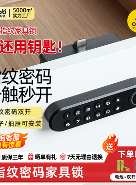 奇点F020智能指纹密码锁抽屉储物柜办公家具酒柜拉手更衣柜双开门