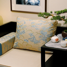 中式实木沙发靠背垫客厅久坐腰靠腰枕床头可拆洗靠背靠垫套