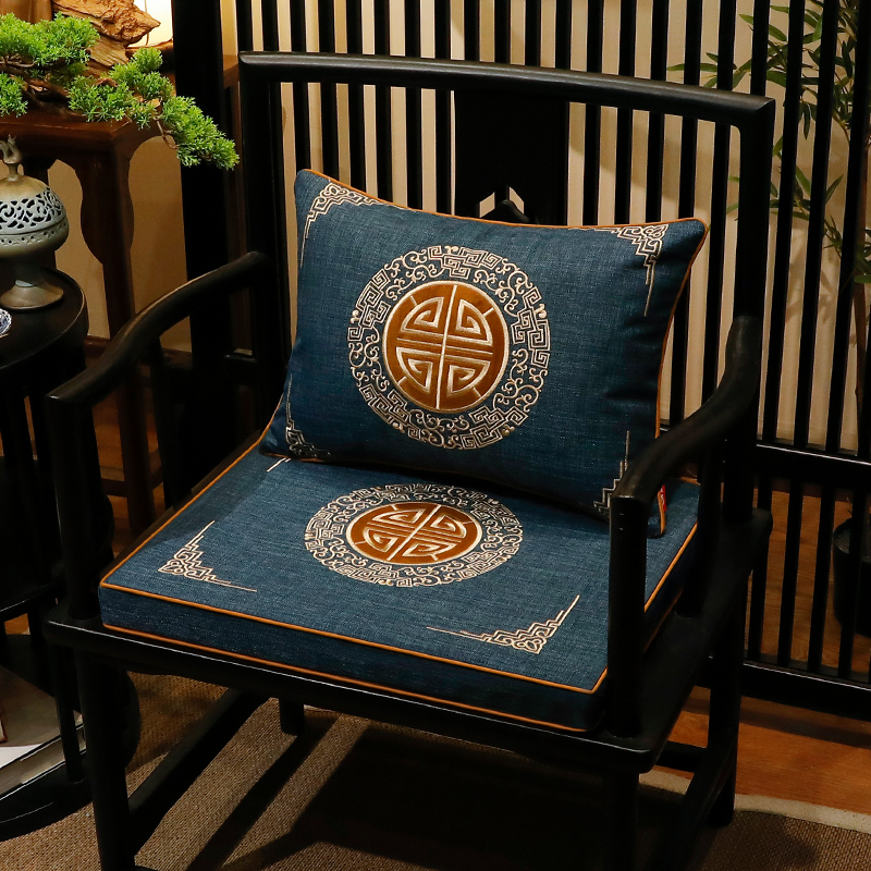 乳胶坐垫椅子垫中式红木餐椅垫久坐办公室实木座椅靠垫凳子垫防滑