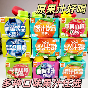 碧林水果小果汁饮料迷你盒包装儿童橙汁蓝莓西梅菠萝西柚饮品
