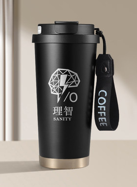 动漫明日方舟罗德岛双饮盖保温杯 莫得理智316不锈钢咖啡杯水杯子