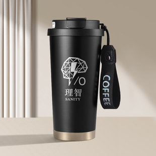 动漫明日方舟罗德岛双饮盖保温杯 莫得理智316不锈钢咖啡杯水杯子