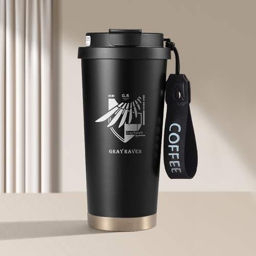 战双帕弥什吸管杯子 灰鸭小队咖啡杯 二次元不锈钢水杯 动漫水杯