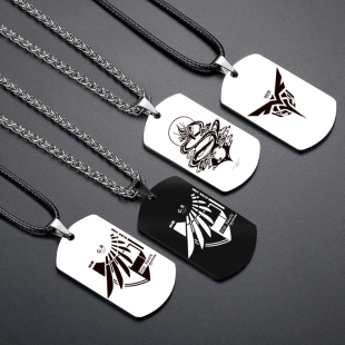 战双帕弥什项链 灰鸦小队军牌吊坠 三头犬二次元创意潮饰品定制