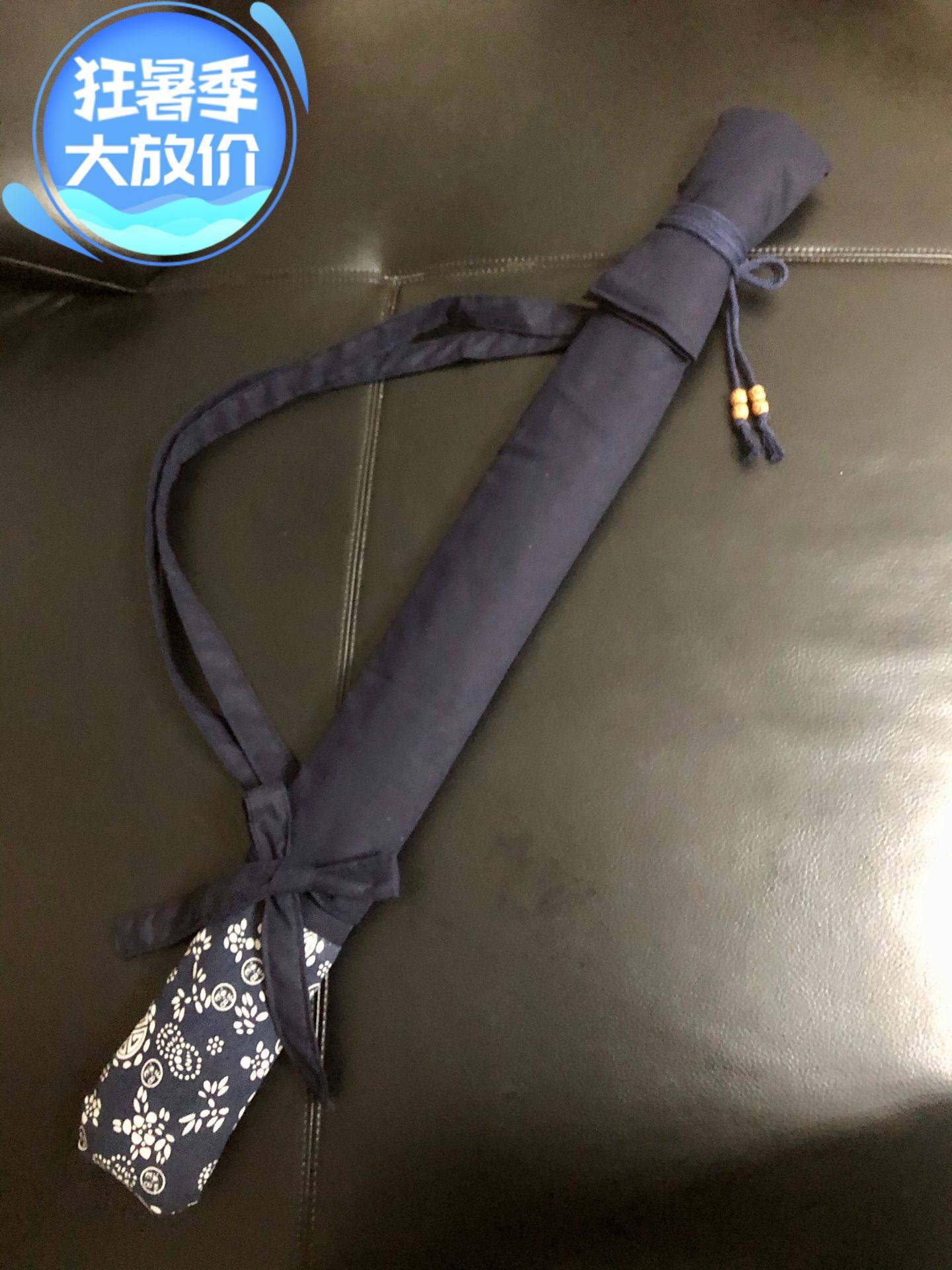 私人订制小河名品二支装箫袋藏青色主体底部拼接蓝印花国风有背带,乐器/吉他/钢琴/配件,乐器包,淘宝优惠券,粉丝福利购,淘宝优惠卷