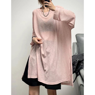 大大版 凉凉透气竹节丝 薄防晒长T恤571 韩国冰淇淋色淡颜 菲尔丹