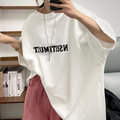 五分短袖港味街头原宿中oversize