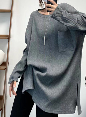 长百搭中慵懒宽松坑条棉