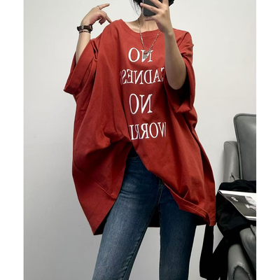 菲尔丹港风慵懒大T大版长T恤