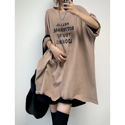 大版纯棉欧美五分英文印花T恤