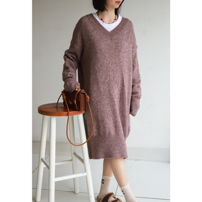 简约慵懒H针织混纺纯色