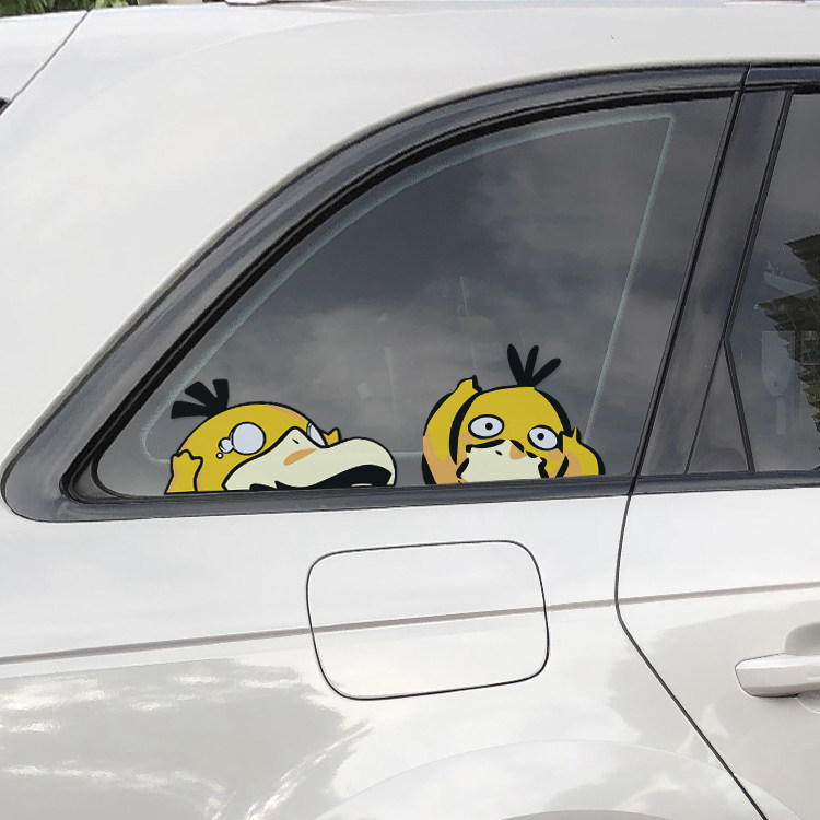 TUTU圖圖車貼 创意可达鸭扒窗玻璃贴 宠物精灵口袋妖怪汽车反光贴,汽车用品/电子/清洗/改装,汽车装饰贴/反光贴,淘宝优惠券,粉丝福利购,淘宝优惠卷