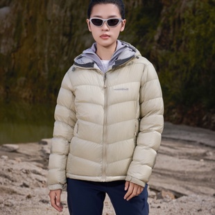 鹅绒羽绒服女士连帽1101408 montbell日本户外800蓬超轻盒式