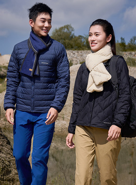 Montbell日本24年秋冬新款800蓬保暖日系羽绒服女无领修身内搭潮