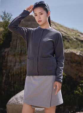 Montbell日本2024年秋冬新款户外超轻保暖无领抓绒衣冲锋衣内胆女