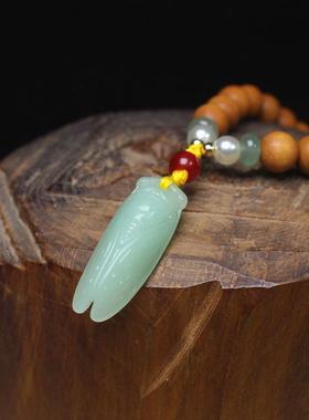 2026印尼柚木芭比檀香木0.8单圈小手串 知了吊坠女款手链佛珠老料