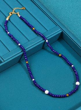 2026韩国小众设计珍珠串珠项链不掉色颈链女简约精致百搭高级感配