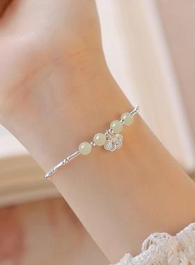 2026新款不规格碎银手链女轻奢新中式财源滚滚小众设计闺蜜手镯送