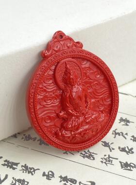 2026朱砂天然朱砂红砂长寿佛吊坠挂件高含量原矿石男女款本命年潮