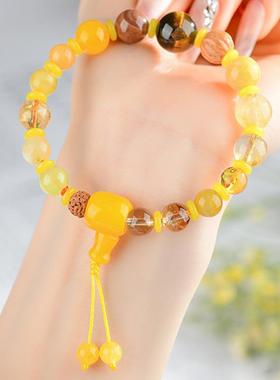 2026十八籽水晶五行多宝手链缺土补土平衡手串男女情侣新爆款饰品