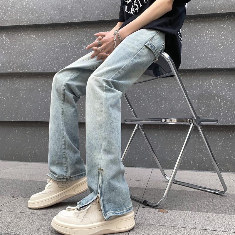 2023春夏2新款高街美式拉链排扣男女牛仔裤611-3K763P60,男装牛仔裤,星座1218（原611-3）