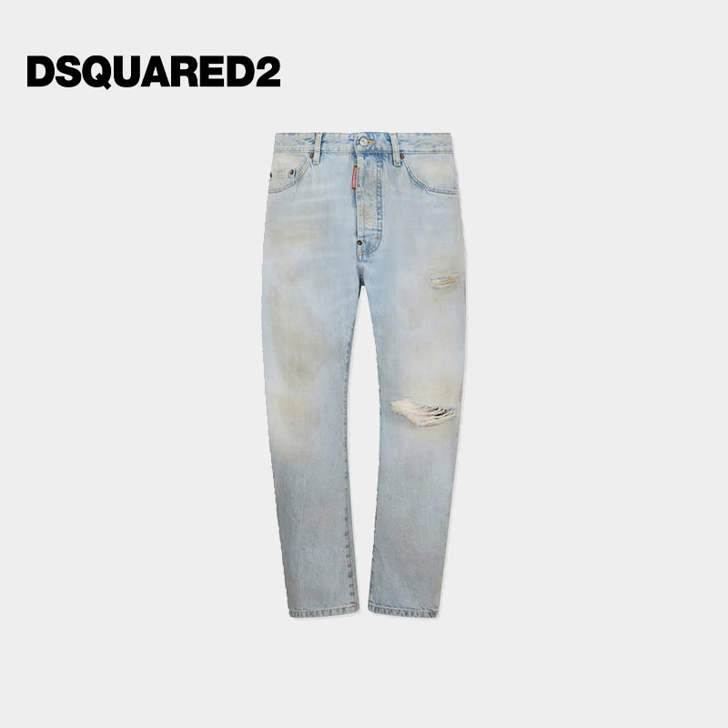 DSQUARED2/D2次方 2026春夏男士直筒休闲牛仔裤Bro Jean图片