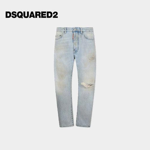 DSQUARED2/D2次方 2026春夏男士直筒休闲牛仔裤Bro Jean