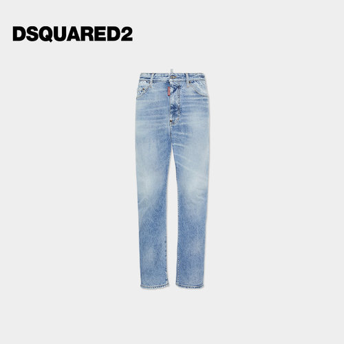 DSQUARED2/D2次方 秋冬系列 男士直筒休闲牛仔裤Bro Jean