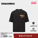 棉质圆领短袖 DSQUARED2 T恤 男士 休闲宽松落肩袖 D2次方 秋冬系列