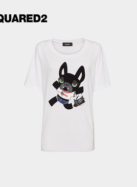 【4折】DSQUARED2/D2次方  女士休闲印花短袖T恤