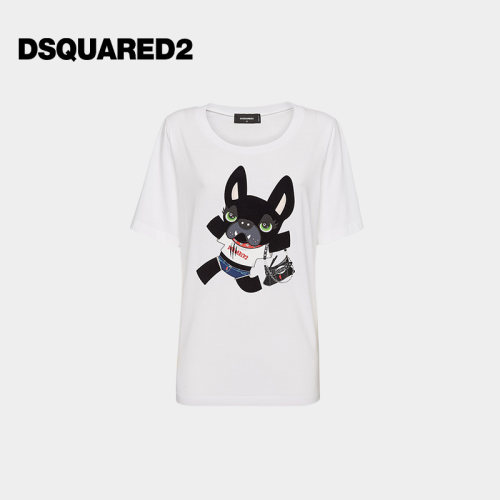 【4折】DSQUARED2/D2次方  女士休闲印花短袖T恤