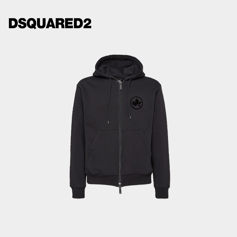 DSQUARED2/D2次方 男士时尚拉链连帽卫衣图片