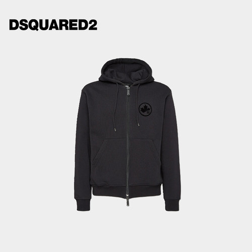 DSQUARED2/D2次方 男士时尚拉链连帽卫衣