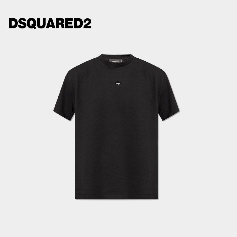 DSQUARED2/D2次方 男士枫叶徽标棉质圆领短袖T恤图片