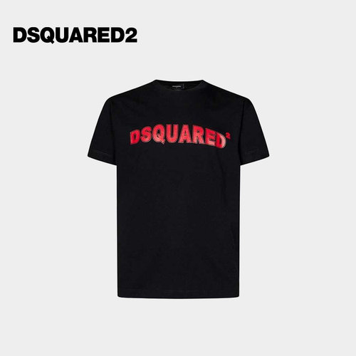 DSQUARED2/D2次方  男士徽标印花棉质圆领短袖T恤