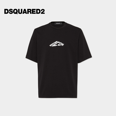 DSQUARED2/D2次方 春夏 男士圆领休闲简约宽松T恤