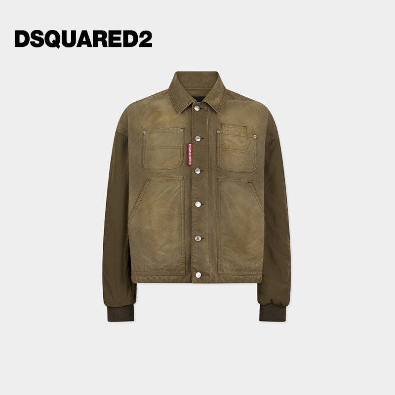 【首降7折】DSQUARED2/D2次方 2026春夏男士棉质廓形牛仔外套