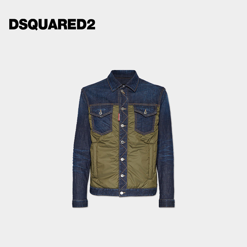 【低至5折】DSQUARED2/D2次方  男士复古设计感蓬松牛仔夹克外套
