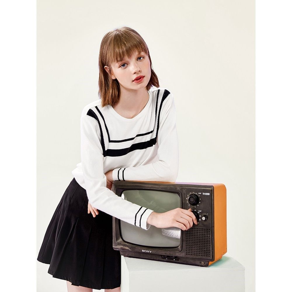 针织衫女2020春季新款毛衣学生韩版学院风套头打底衫|msdalam kategori Butik wanita / wanita, sweater - dari Buy2taobao.com untuk memberikan perkhidmatan ejen Taobao profesional membeli