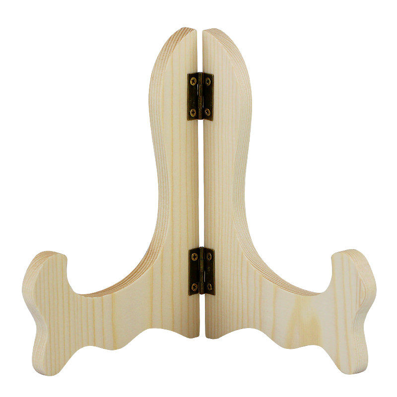 慈缘正堂 松木置物架茶饼架托盘实木底座支架子 大铜钱展示架木头