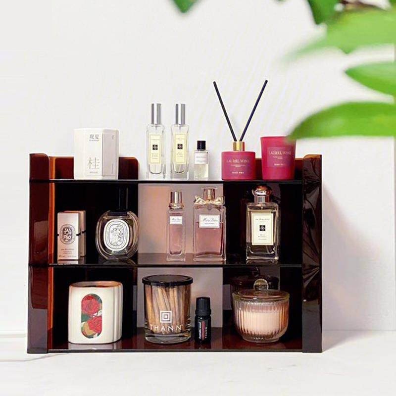 欧式轻奢三层亚克力置物架水杯子收纳架化妆品香水香薰桌面收纳柜,餐饮具,茶具架,淘宝优惠券,粉丝福利购,淘宝优惠卷