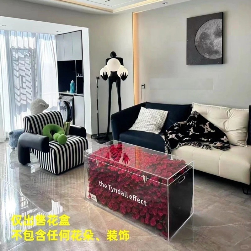 亚克力特大号永生花盒定制图片