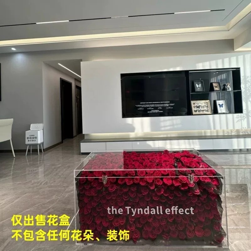 亚克力特大号永生花盒定制图片