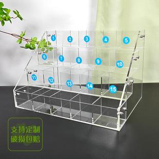 药品置物架阶梯式医院桌面透明收纳盒亚克力药物分装架药盒整理架